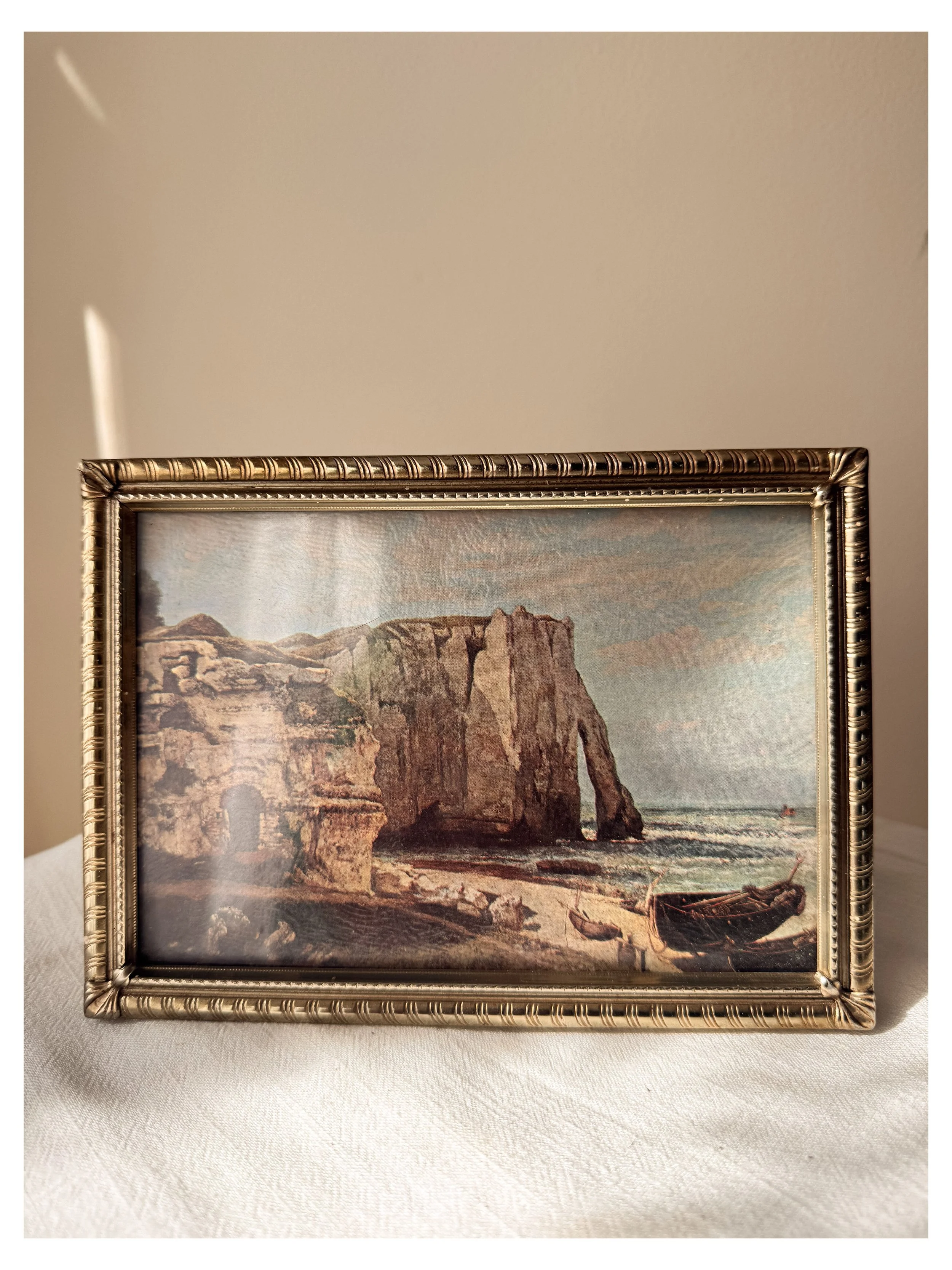 Vintage Coastal Postcard in Vintage Frame