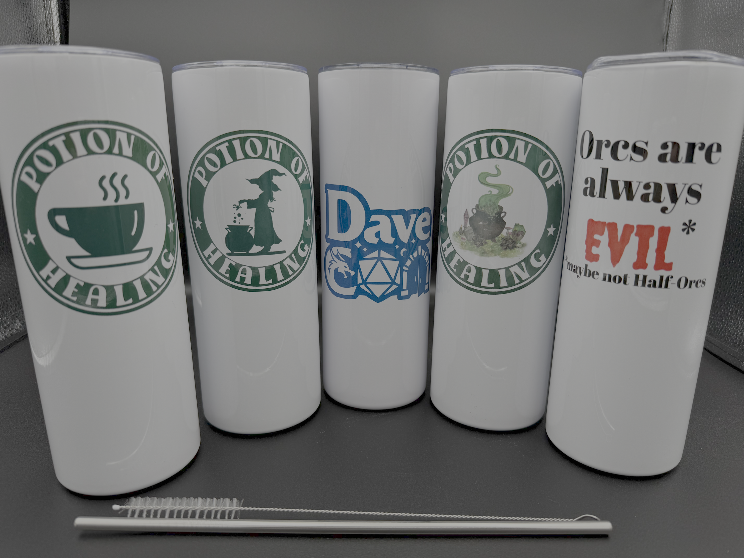 20oz Stainless Steel Skinny Tumbler with sublimated design