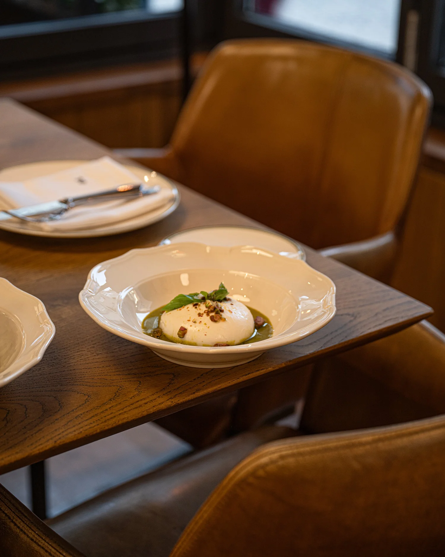 Antipasti and burrata at Osteria Luce