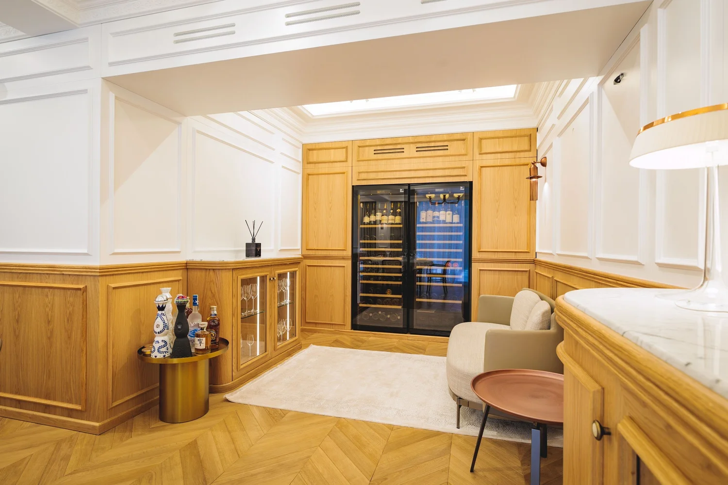 Wine cabinet in the private room