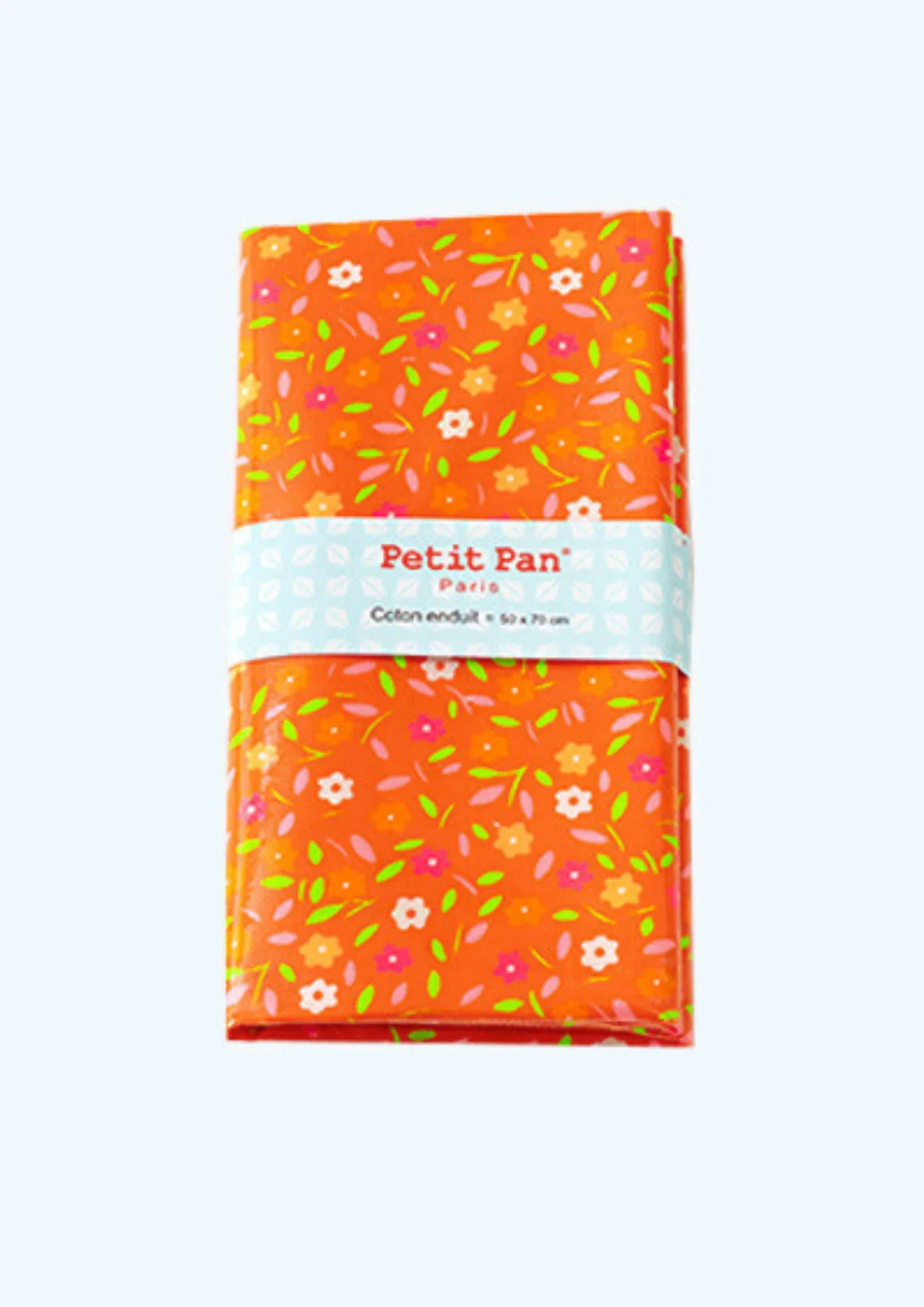 Petit Pan - Peace and Love orange oilcloth coupon.webp