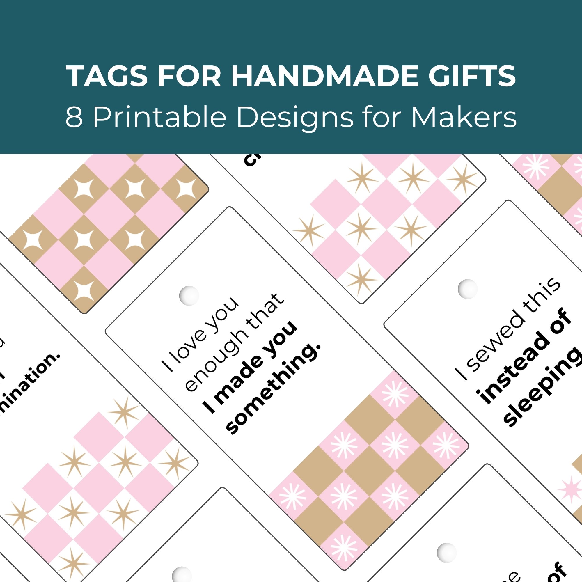 Printable Tags for Handmade Gifts - Pastel