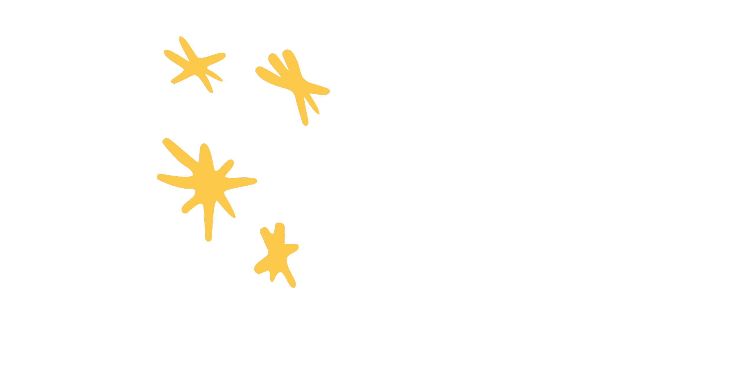 Black background with yellow star-like shapes scattered across the center