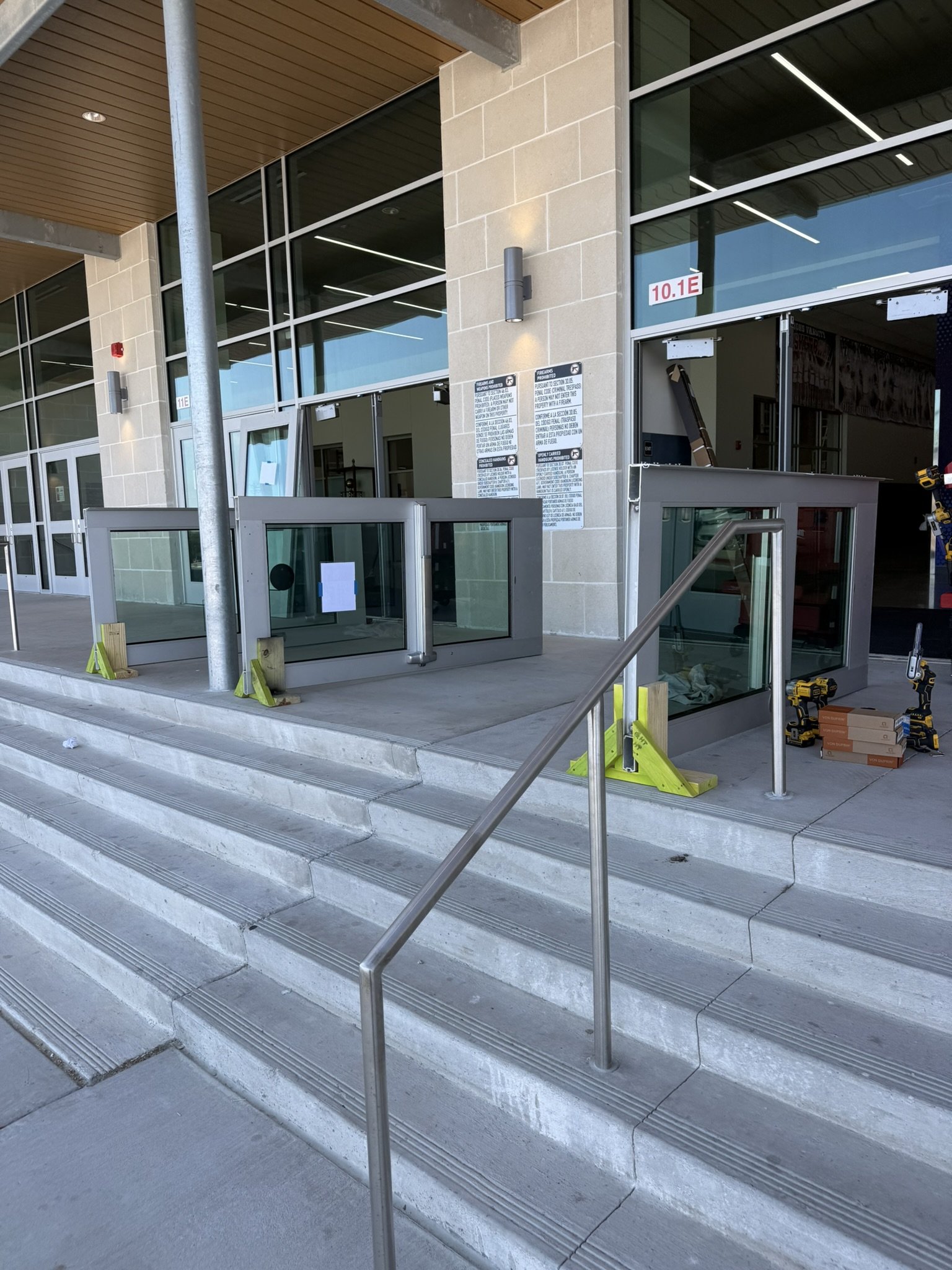 Leander High school commercial door repair, hinge replacement Leander, commercial hinge replacement, Commercial hardware installation, commercial door hardware installation near me. Commercial door installation Austin. Commercial door installation me