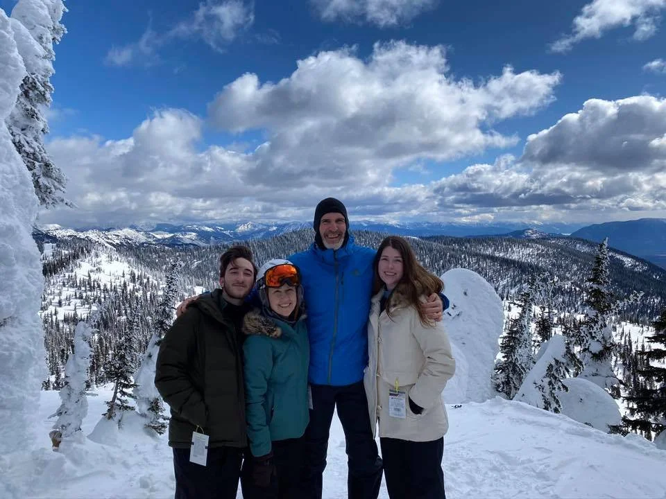 Alan Bradstock with his family