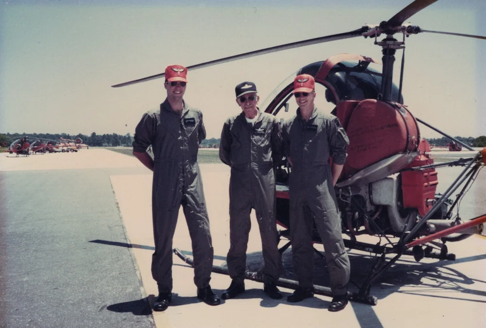 Alan Bradstock with fellow pilots