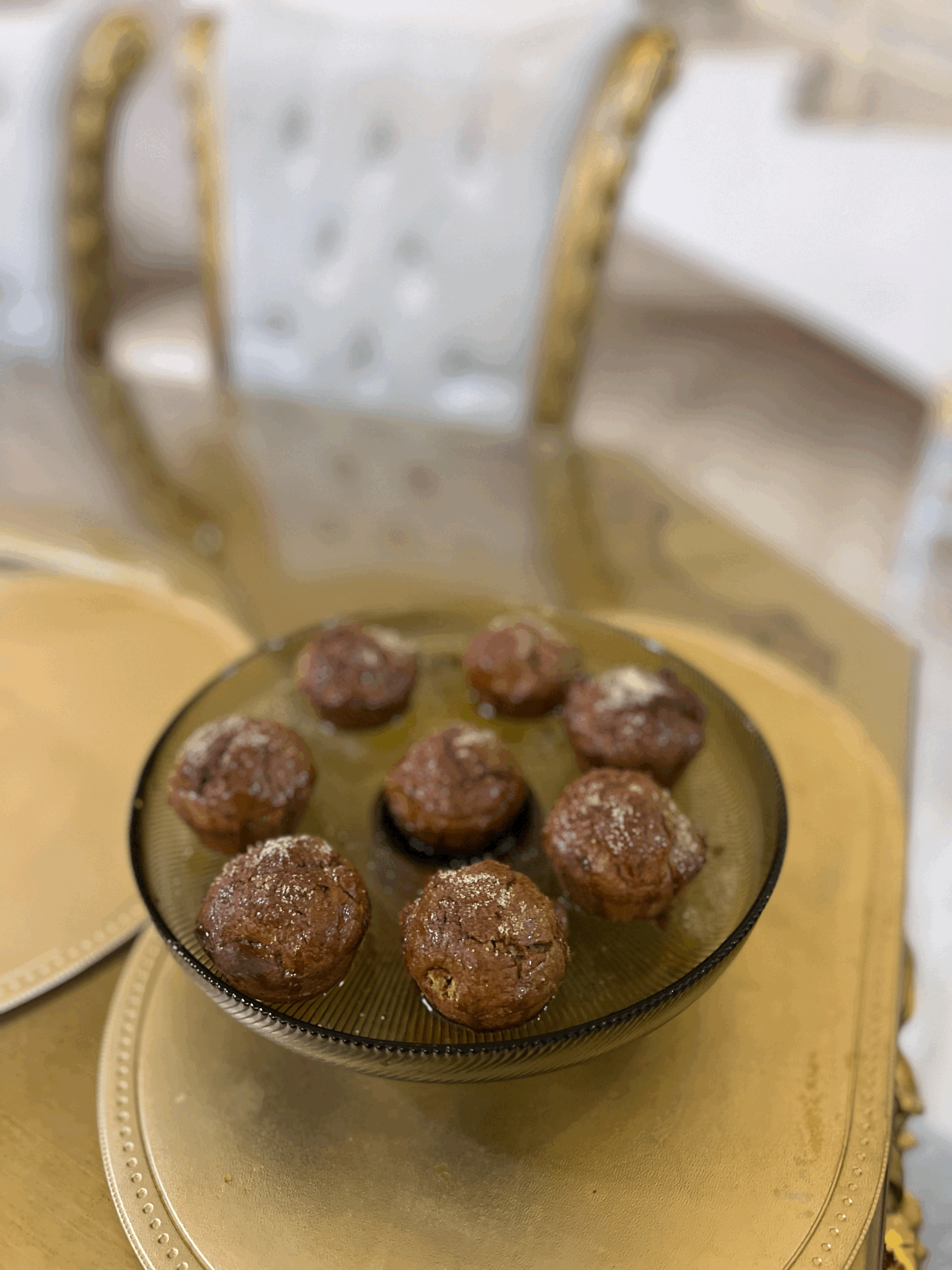 Wholemeal Roasted Banana Cupcakes with Mandarin-Honey Glaze
