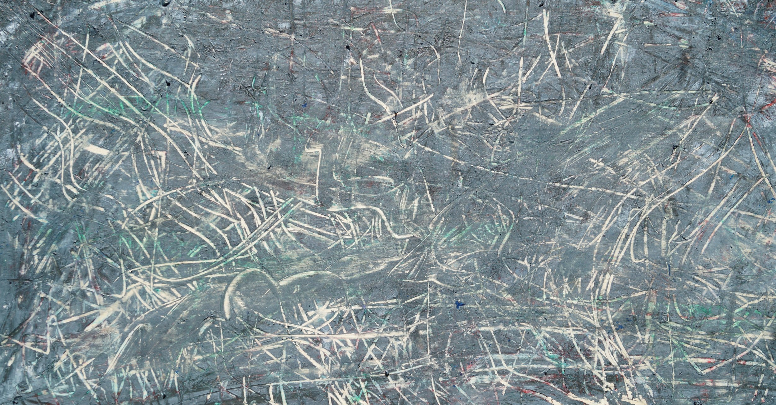 abstract artwork on wood by Nicole Javorsky