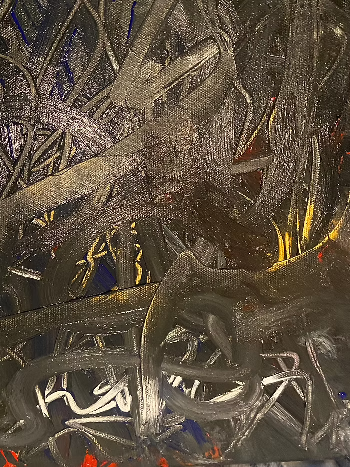 painting in progress by Nicole Javorsky