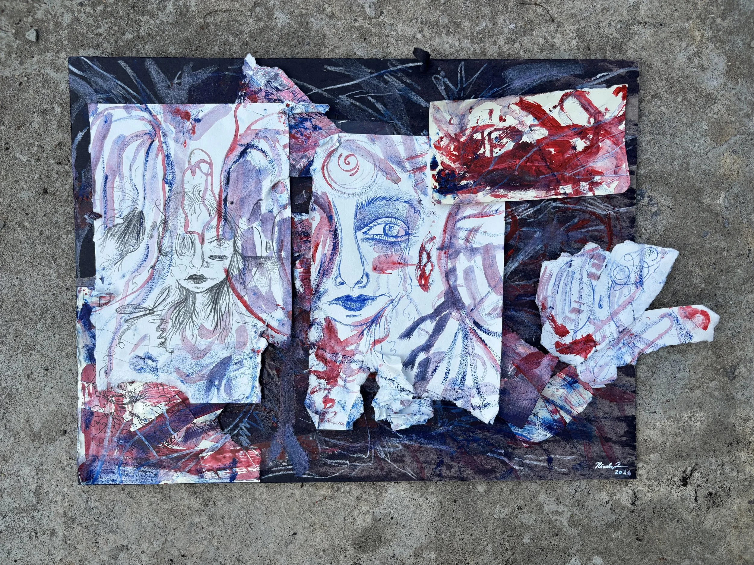 new mixed-media artwork by Nicole Javorsky