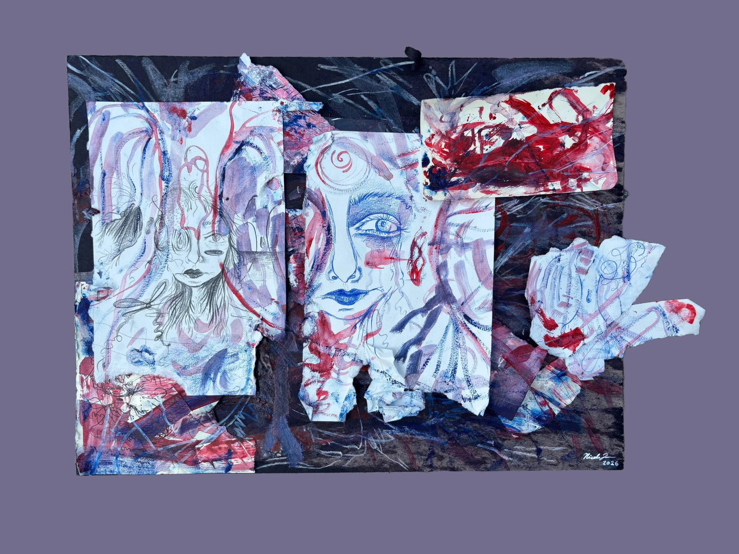 original artwork by nicole javorsky shown on purple background