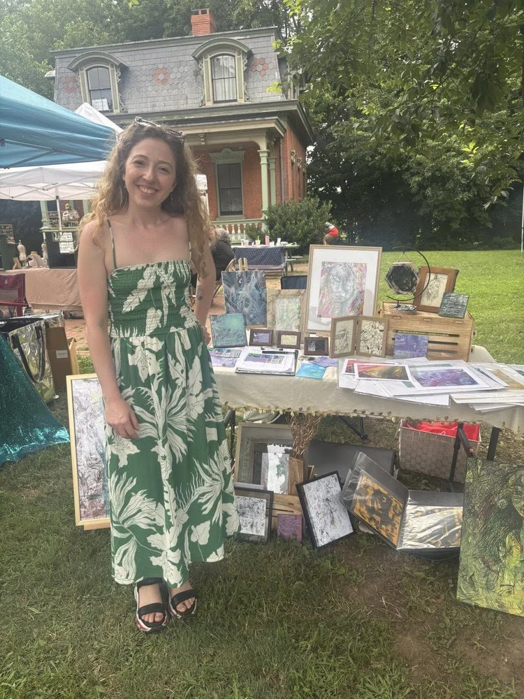 Nicole Javorsky showing her art at Snug Harbor in Staten Island, NY