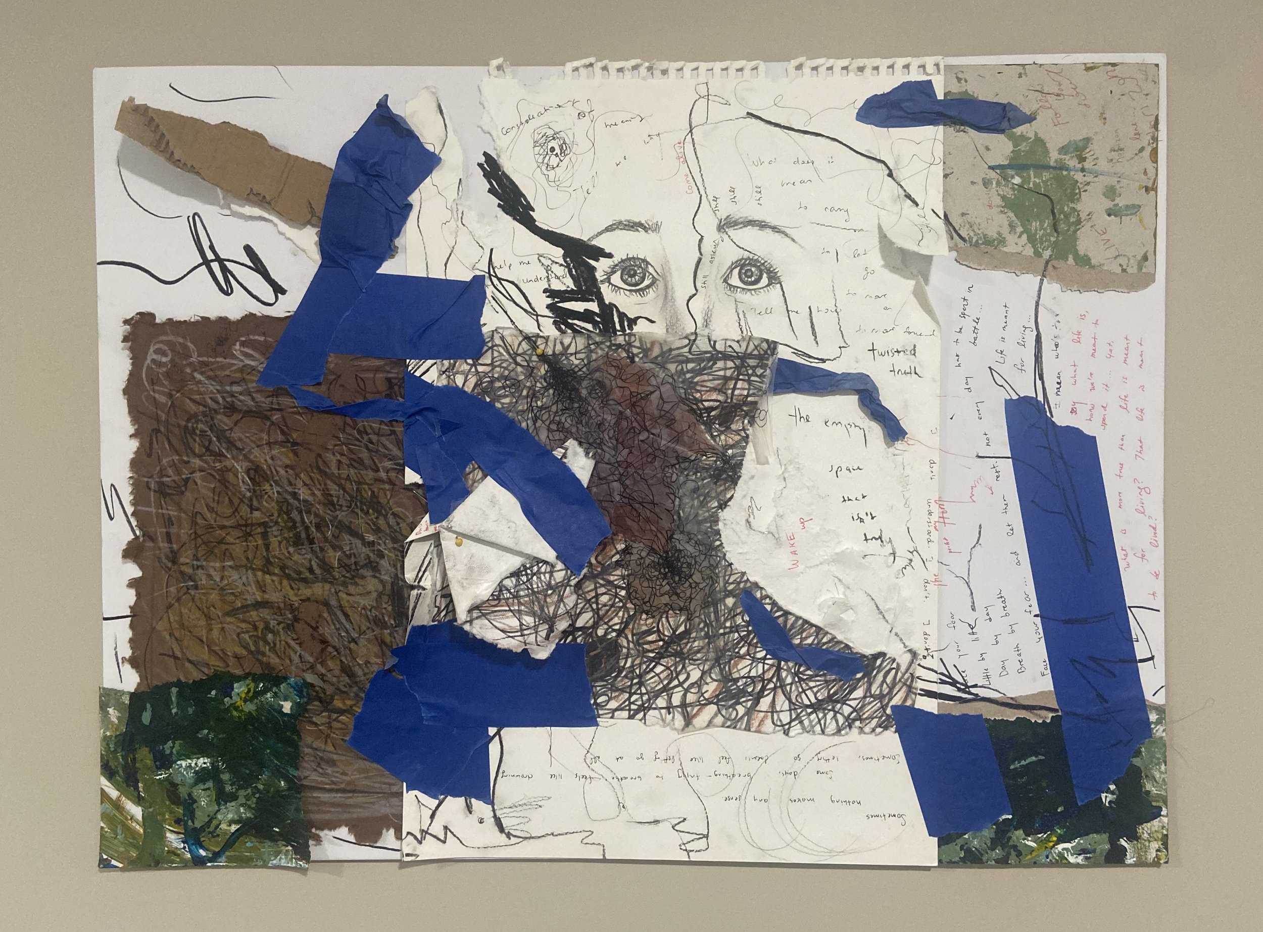 mixed media collage by artist Nicole Javorsky