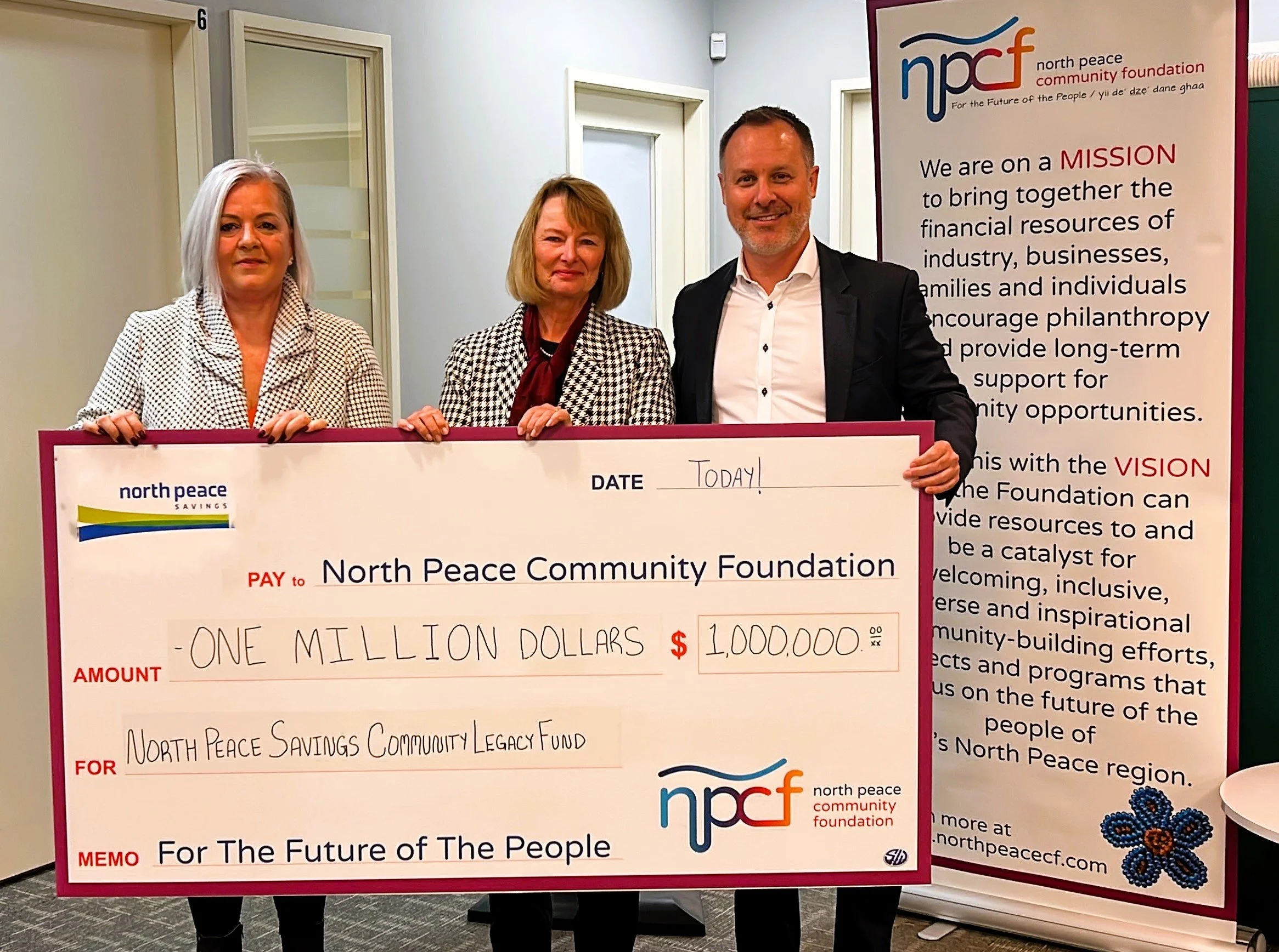 North Peace Savings Community Legacy Fund Established with $1Million Gift
