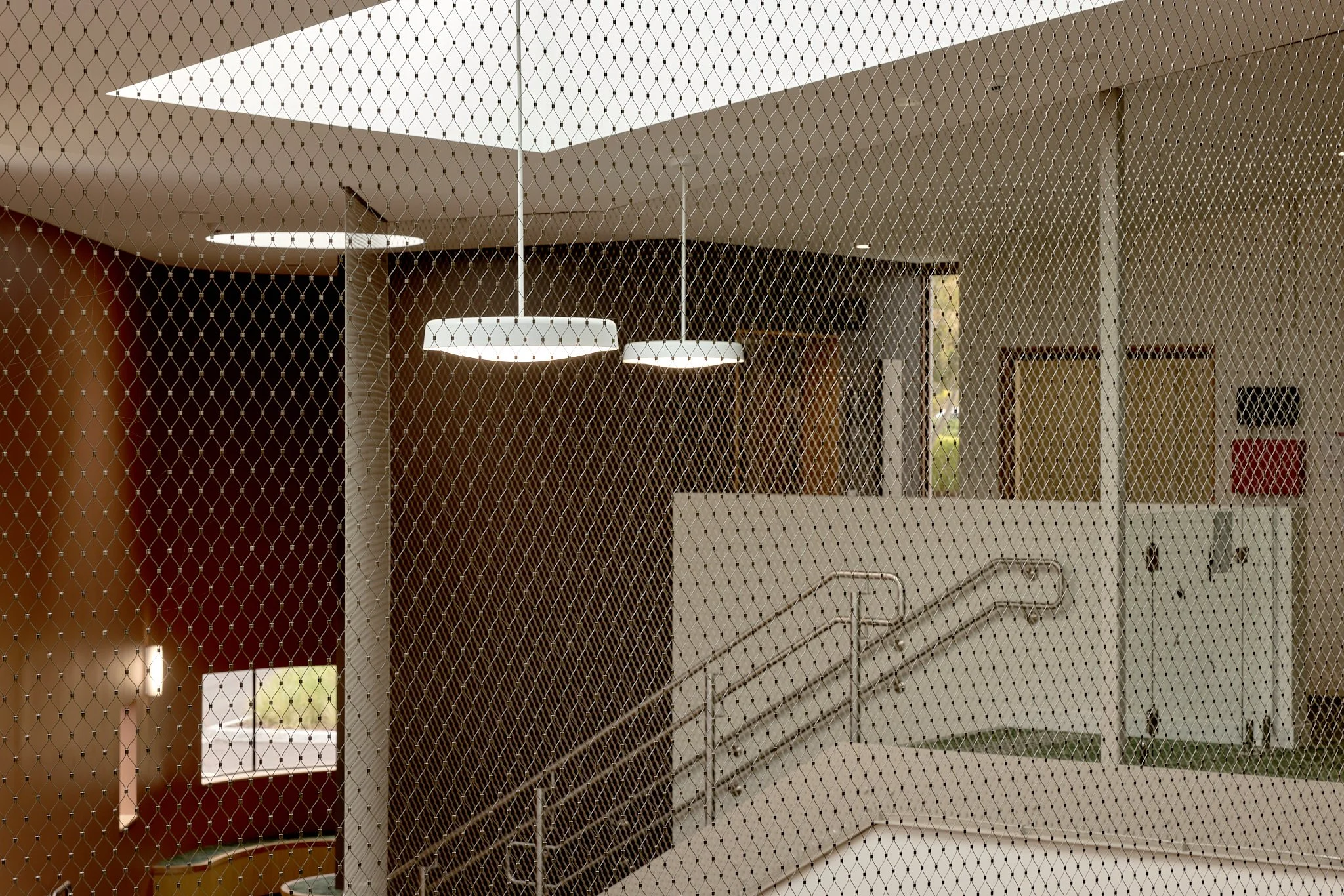 Flexi-mesh balustrades installed by Bespoke Wire & Rope at Monash Childcare Centre in Notting Hill VIC with Roberts Co and LAW Architects.