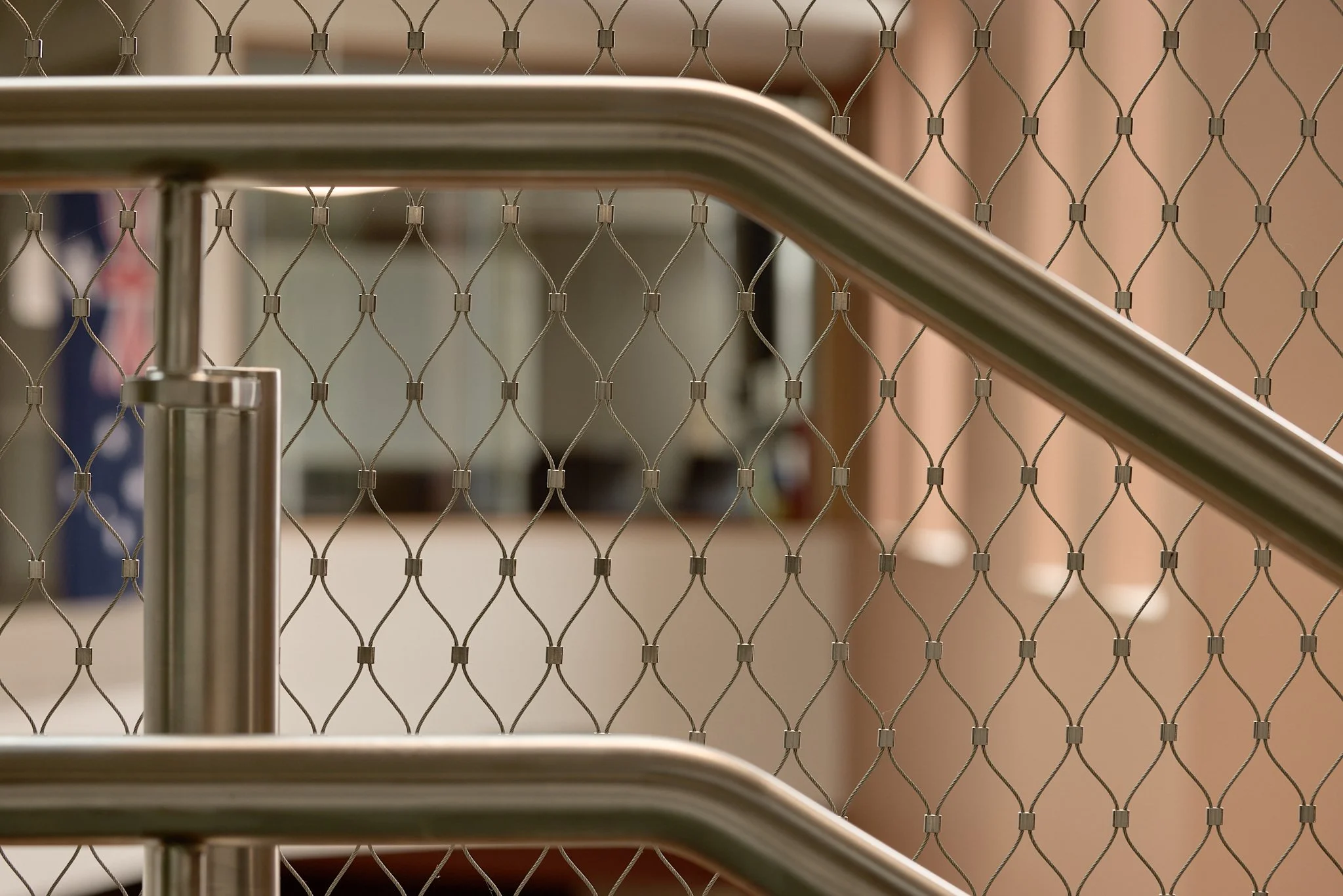 Flexi-mesh balustrades installed by Bespoke Wire & Rope at Monash Childcare Centre in Notting Hill VIC with Roberts Co and LAW Architects.