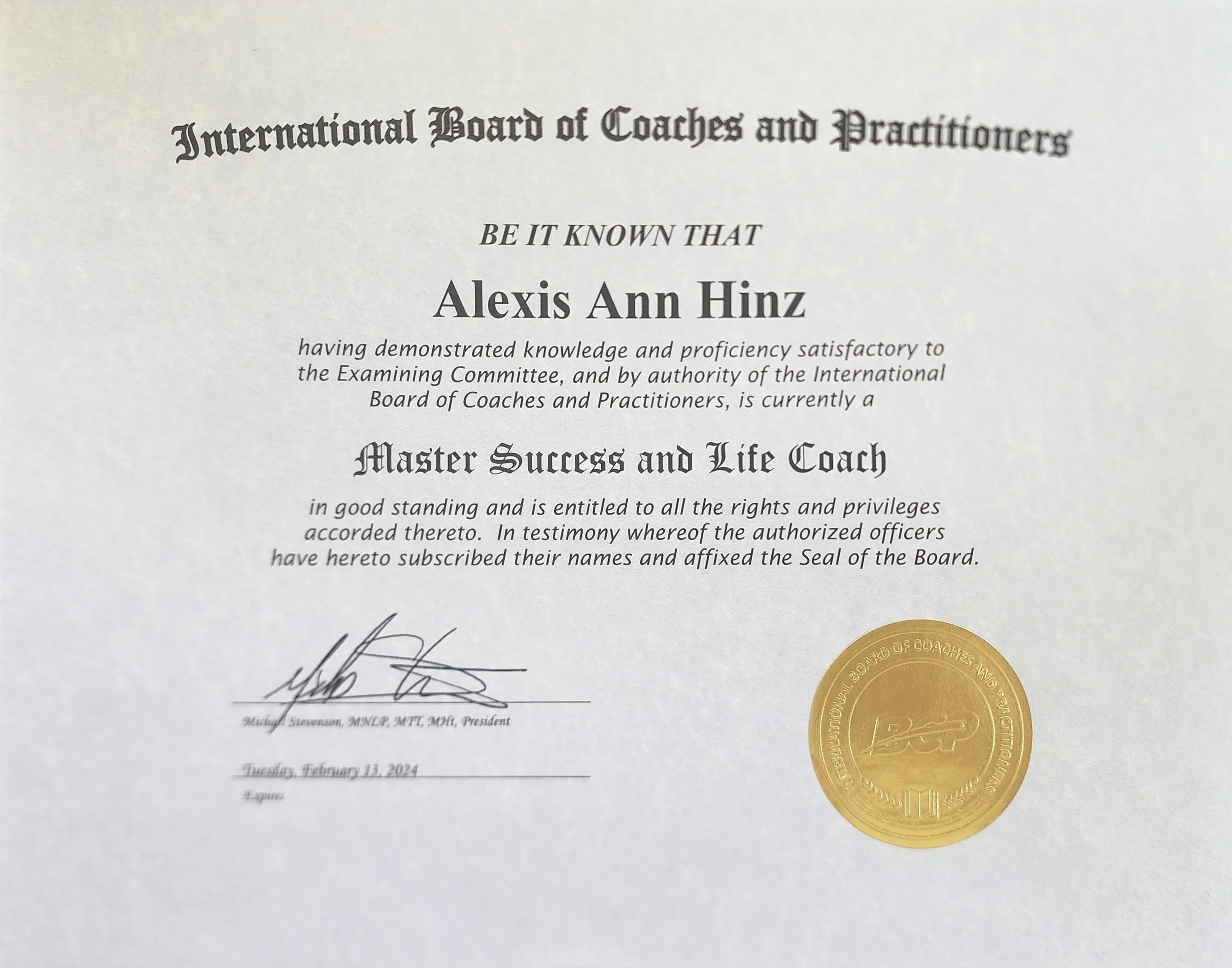 Lexi Hinz Karamanov - Master Success and Life Coach 