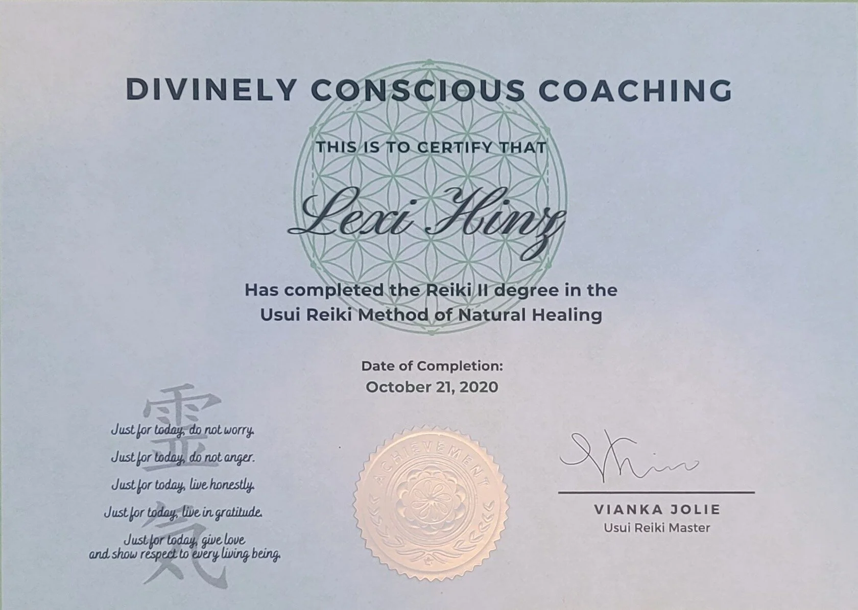 Reiki II Practitioner 