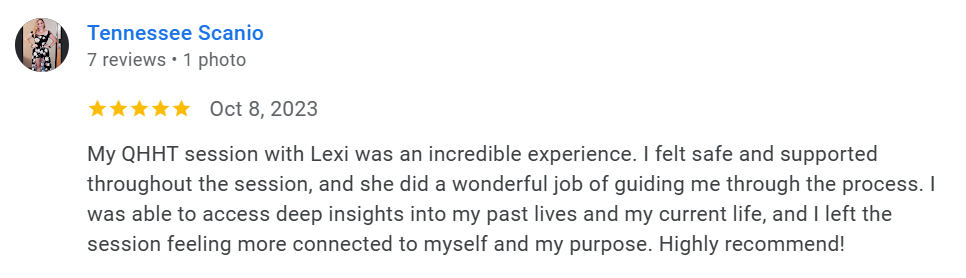 Tennessee QHHT Results from Alexis Karamanova