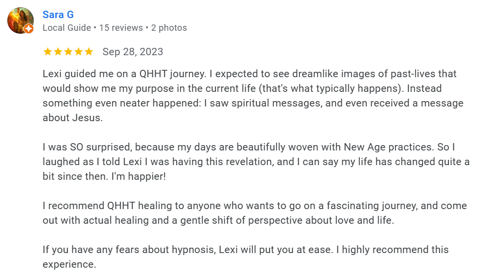 Sara QHHT Results from Alexis Karamanova