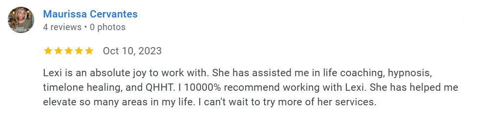 maurissa QHHT Results from Alexis Karamanova