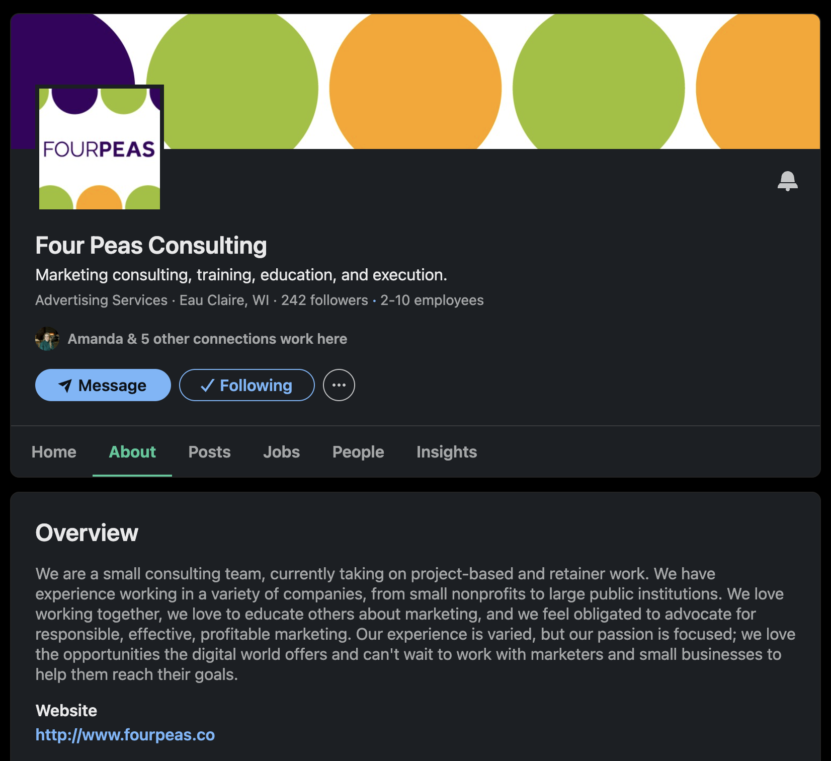 Four Peas on LinkedIn