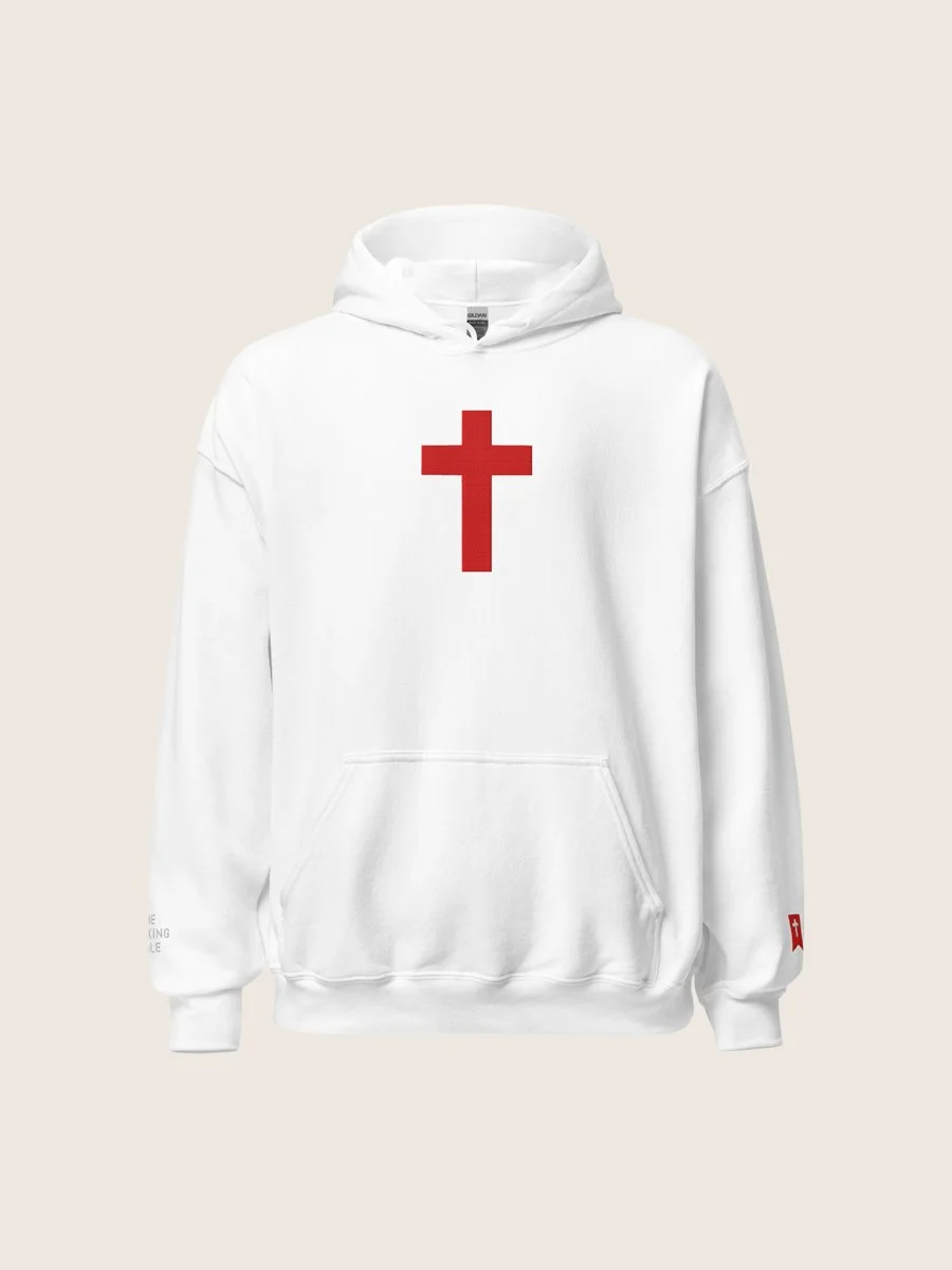 The Walking Bible › "Chivalric Order" Knights Templar White Heavy Blend Hoodie
