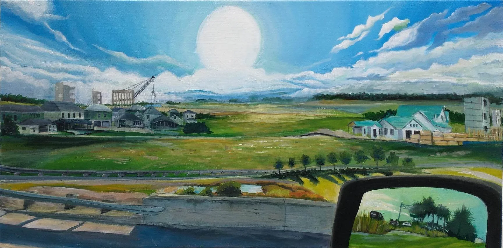 "Shitty Lil' Houses" Acrylic 12x24