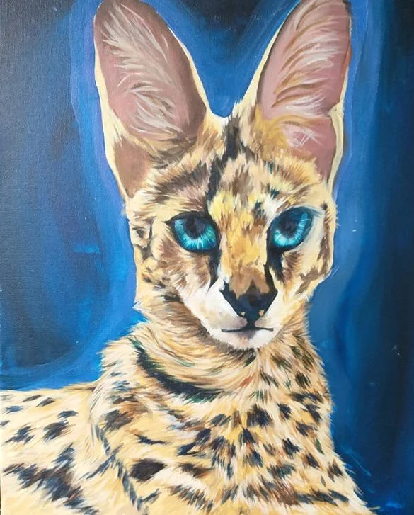 "African Serval" Acrylic 16x20