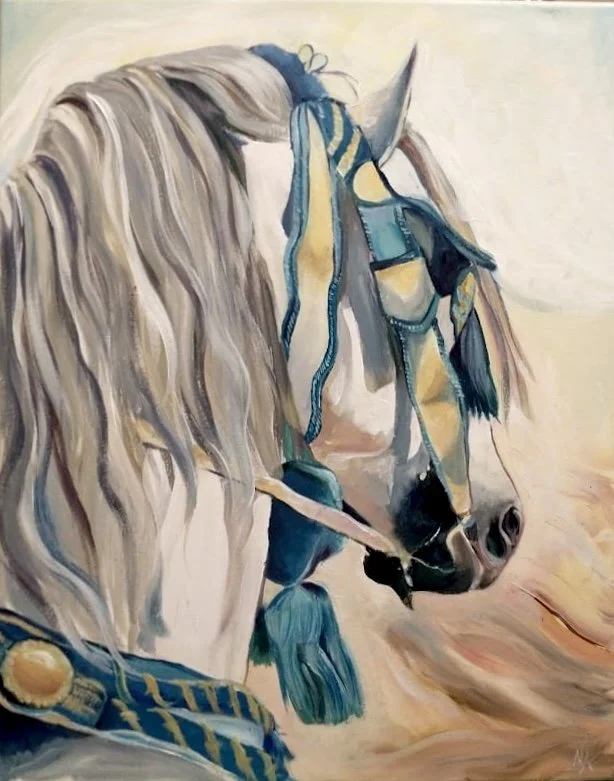 "White Horse" Acrylic 16x20