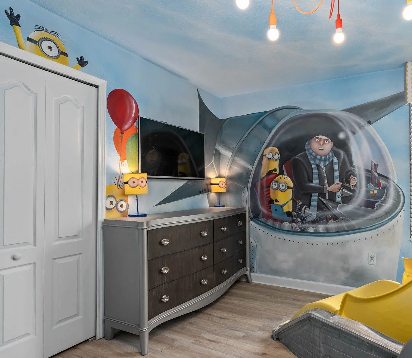 Minions Room Airplane Mural