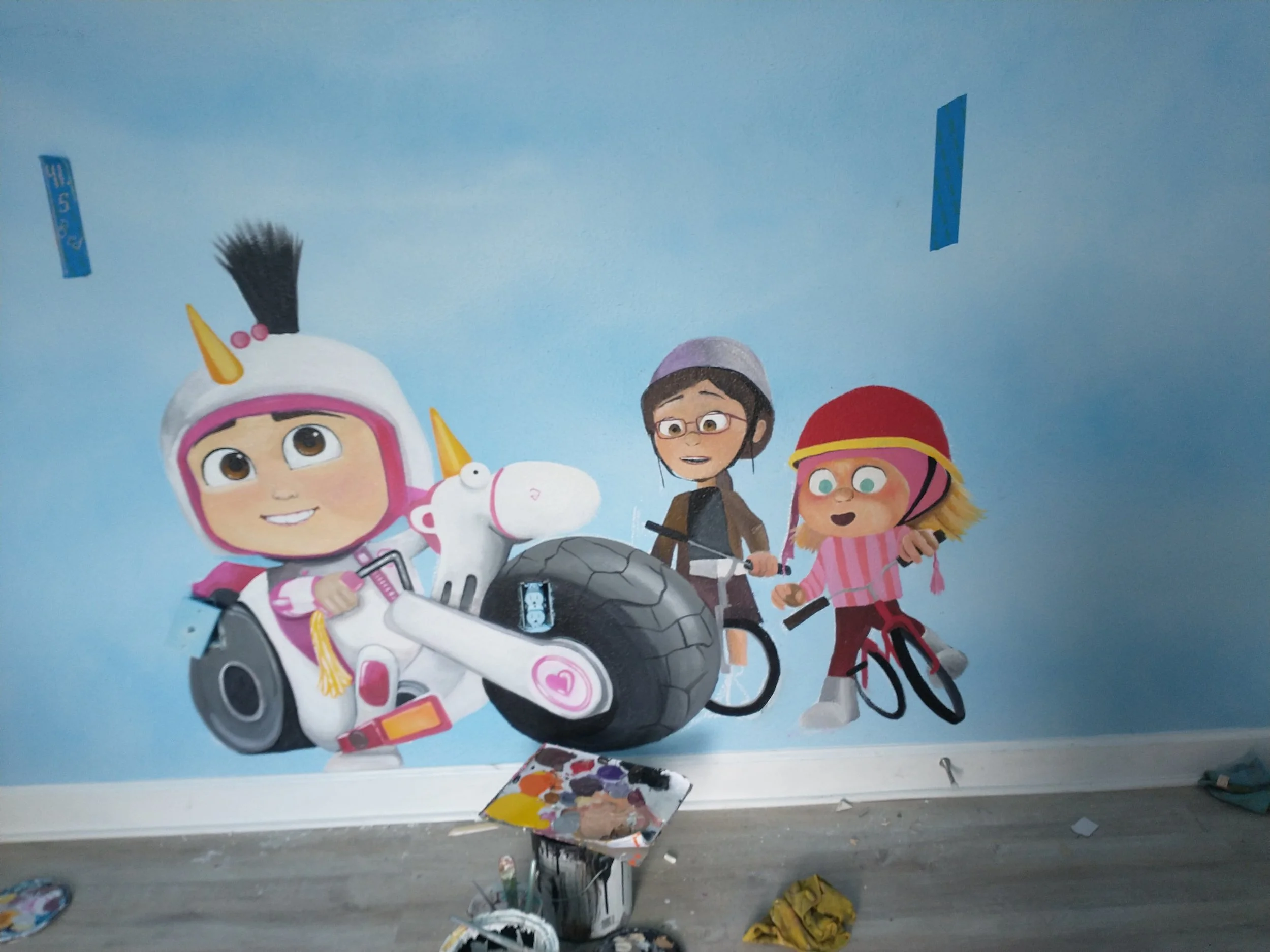 Minions Characters Mural Detail