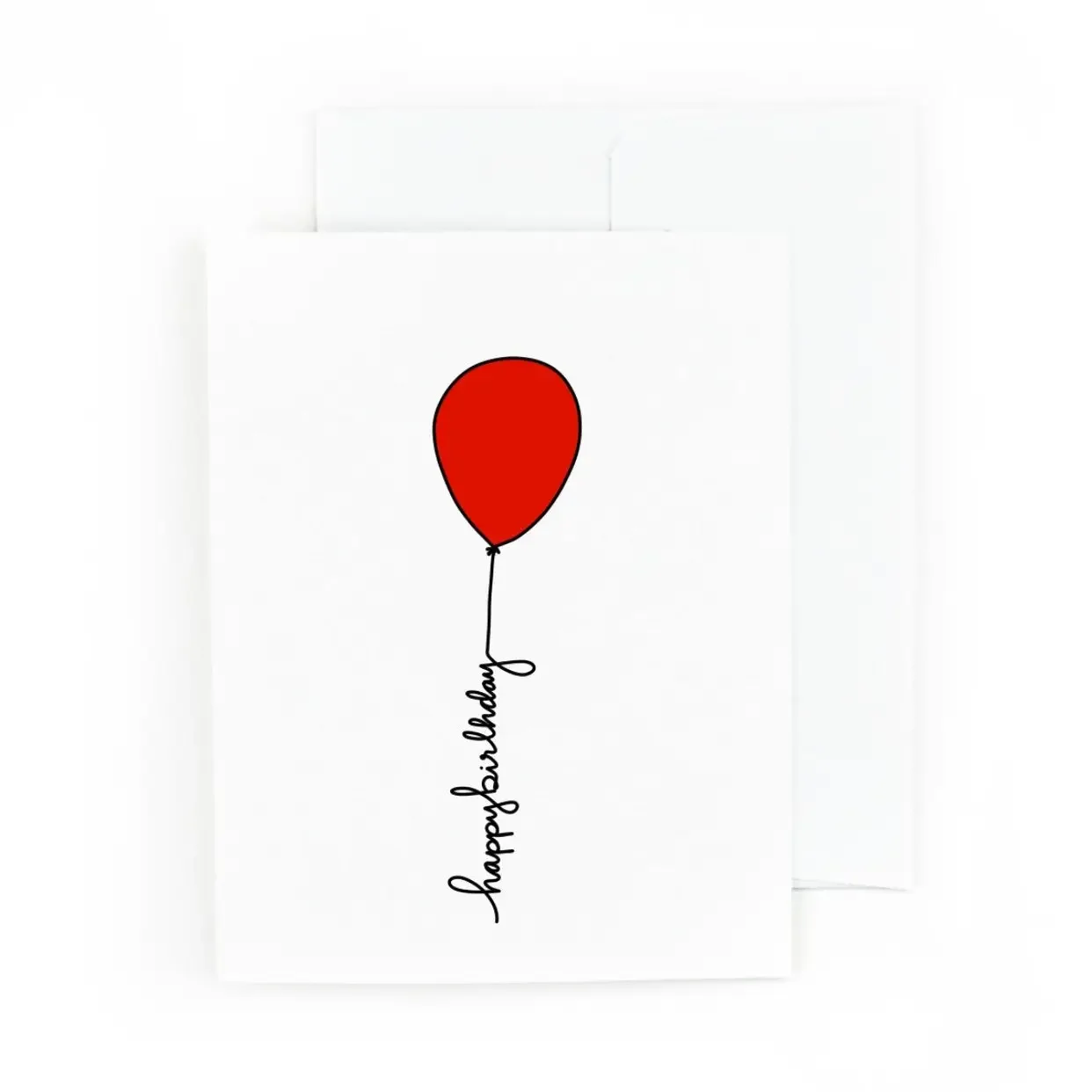 Red Balloon Happy Birthday Card