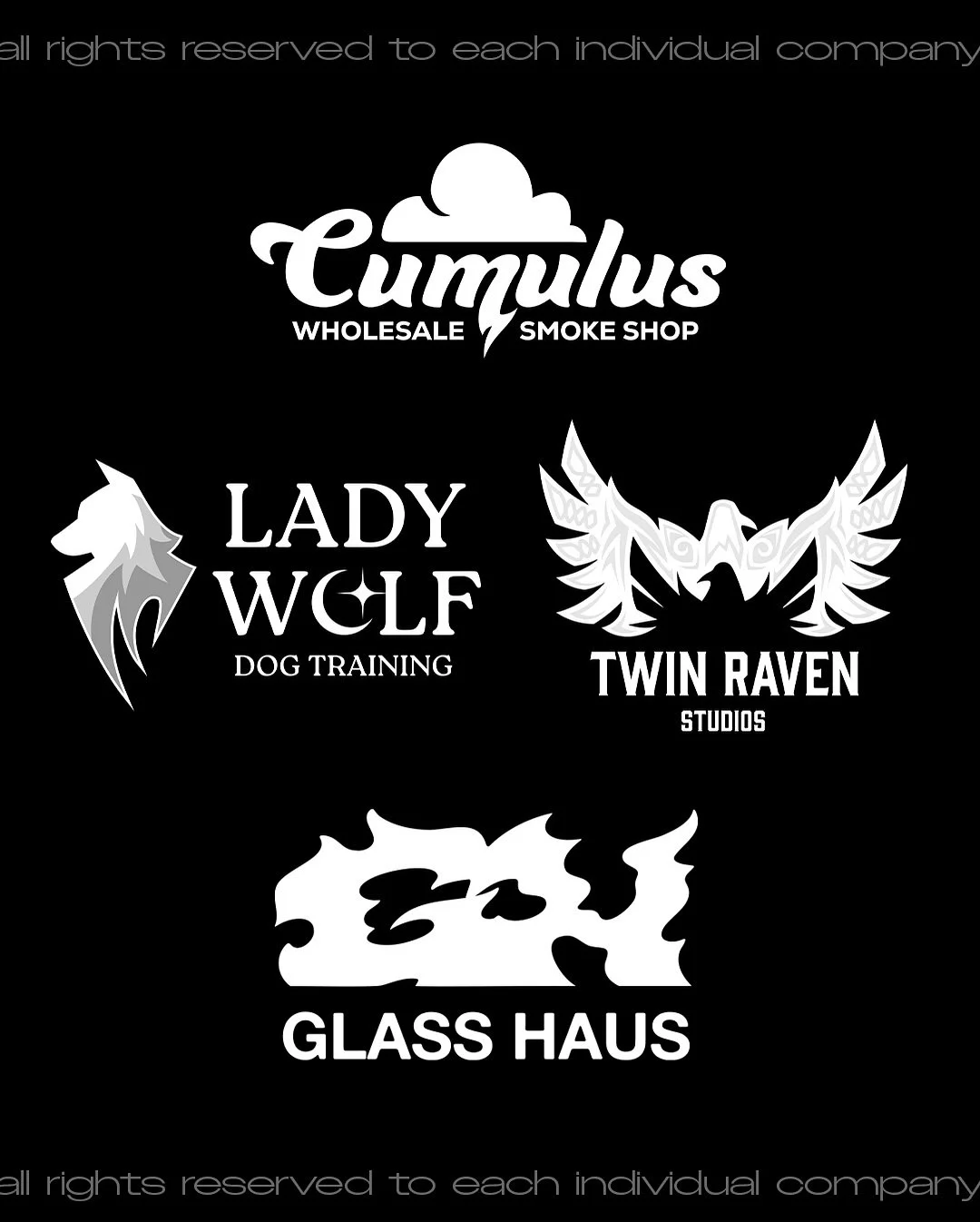 Some recent brands I&rsquo;ve designed for&hellip;

Lady Wolf Dog Training
@smokecumulus920 
Twin Raven Studios
Glass Haus Cover Art

#graphicdesign #branddesign #logodesinger #logodesign #logobrand #brandidentity #brandidentitydesign #branding #desi