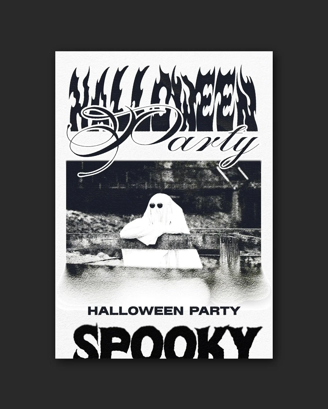 Spooky Party - Poster Design 

#graphicdesign #posterdesign #posterart #distressedart #gaussianblur #graphicartist #posterartist #albumcoverdesign #halloween