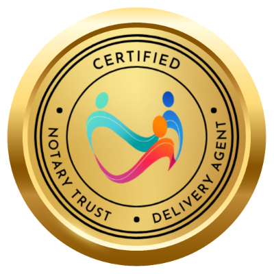certification as a notary trust and delivery agent.