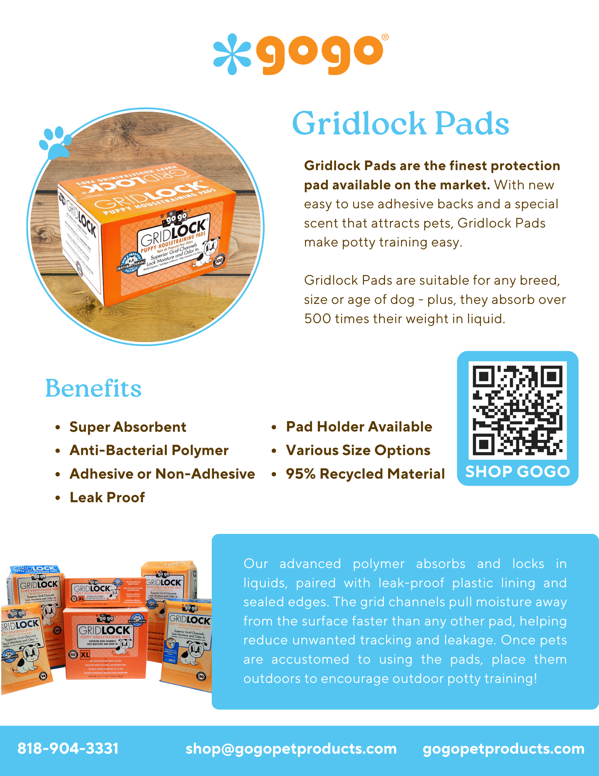 GoGo Pet Products Flyer - Kristina Nihan Design Marketing UX UI Small Business