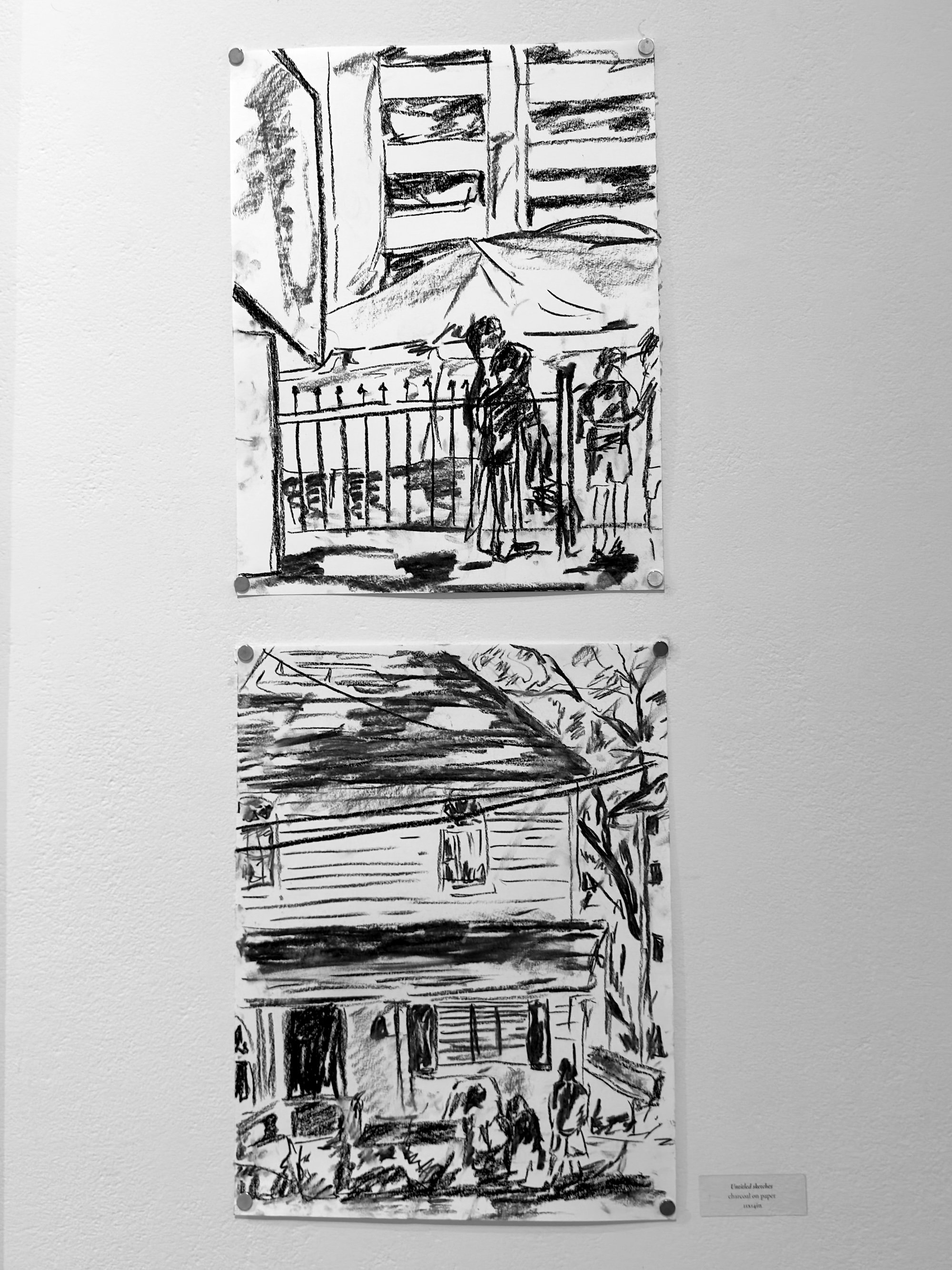 "Charcoal Studies 2", 2026, Charcoal on Paper, 9x12