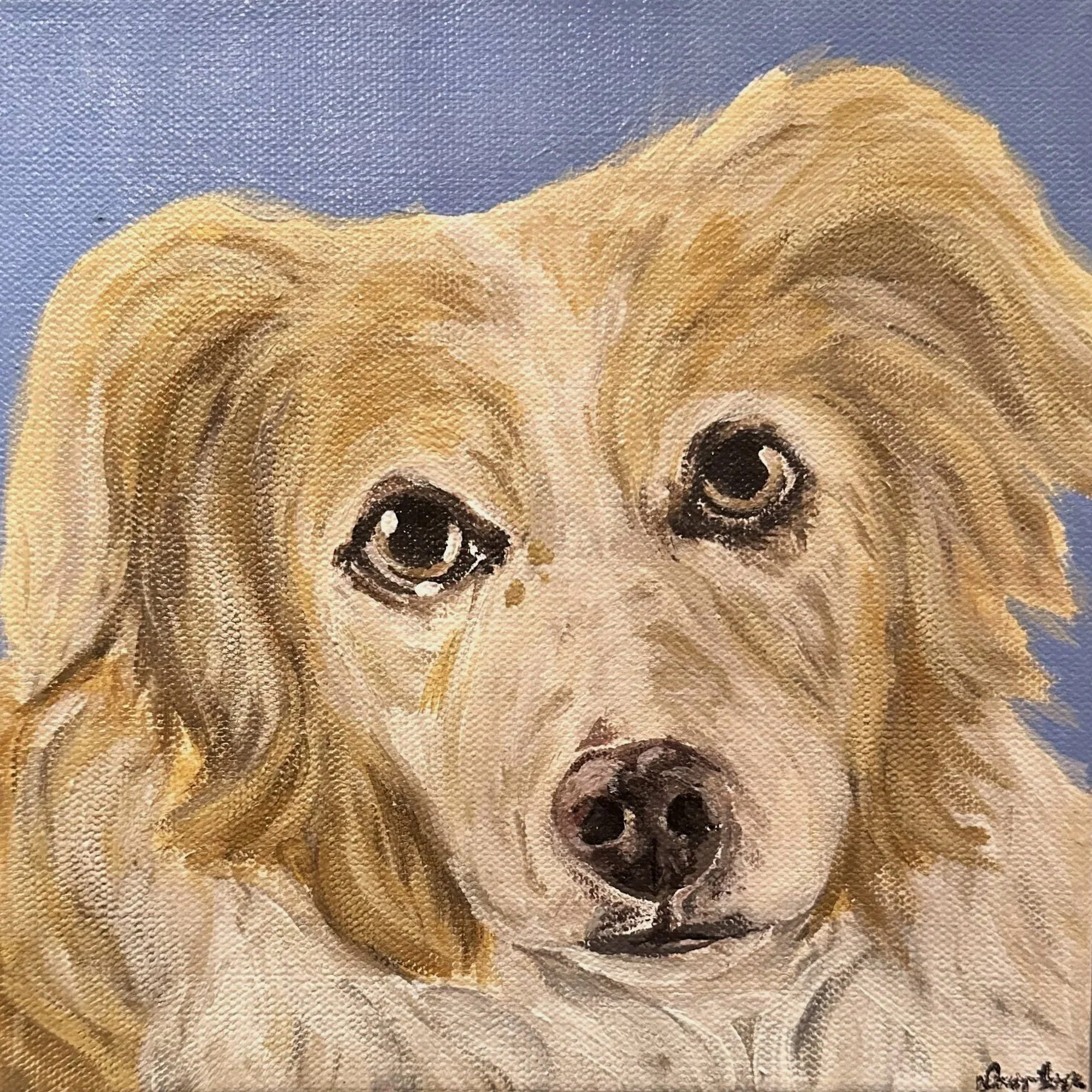 "Betsy, 8x8, acrylic on canvas