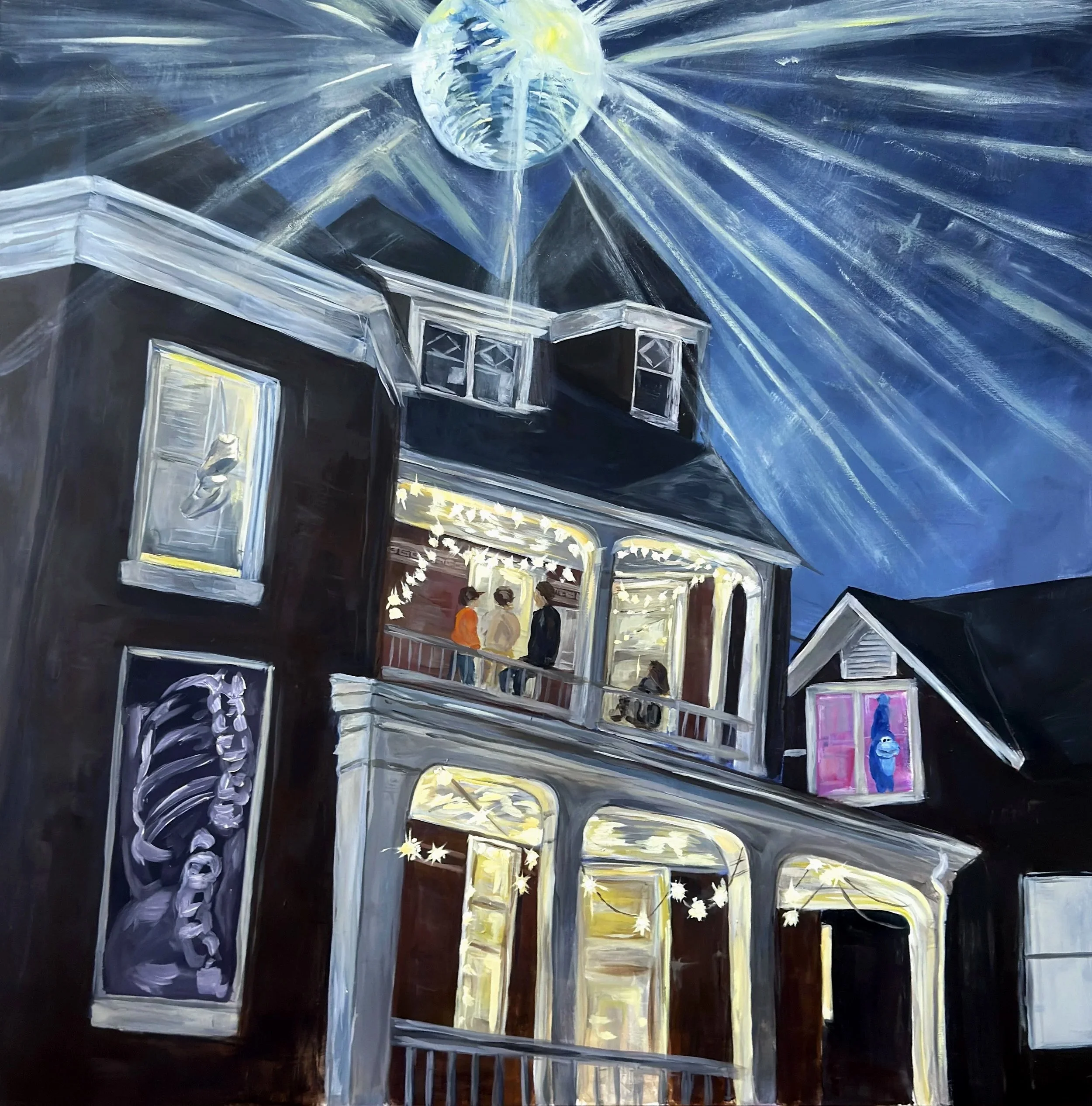 "It Cuts Deeper", 2026, Acrylic and oil on panel, 30x30