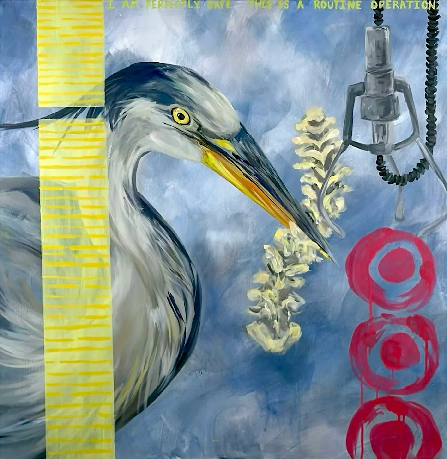 "I am Perfectly Safe", 2026, Acrylic and oil on canvas, 36x36