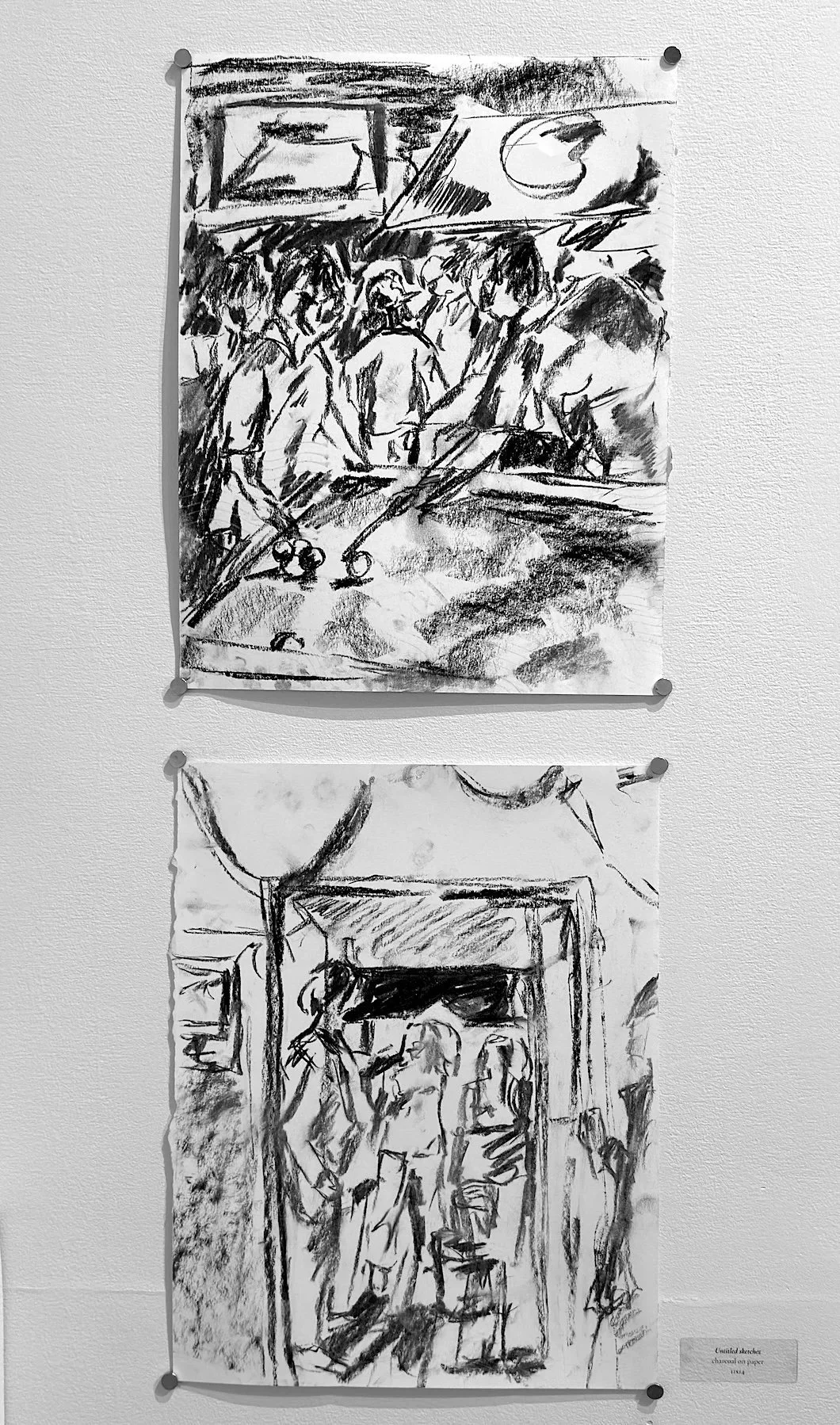 "Charcoal Studies 1", 2026, Charcoal on Paper, 9x12