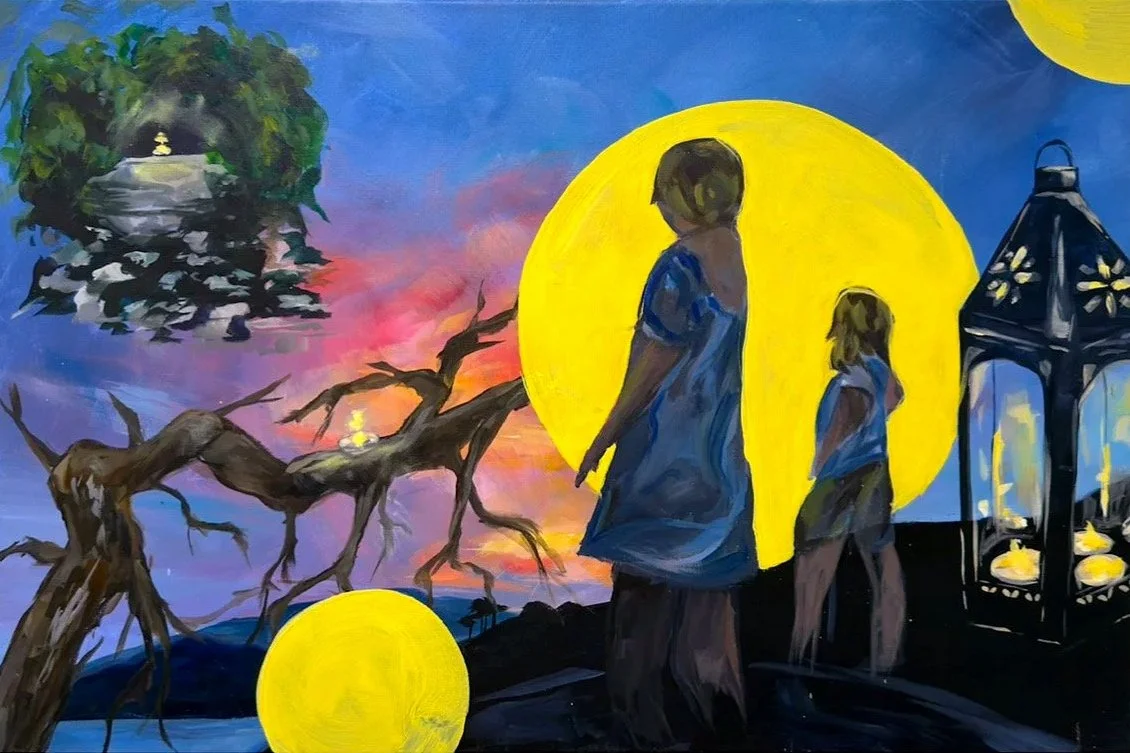 "Throw off the Veils", 2026, Acrylic and oil on canvas, 20x30