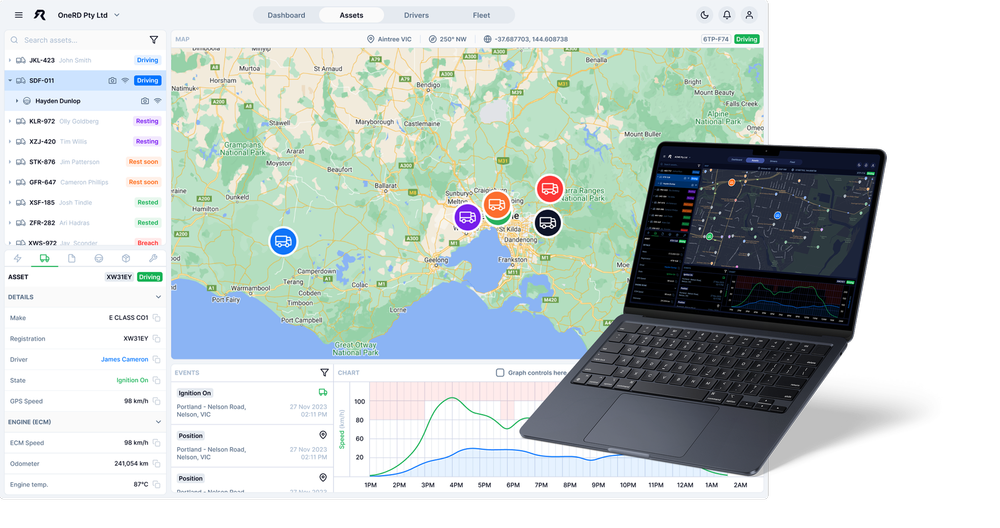 OneRoad Fleet dashboard