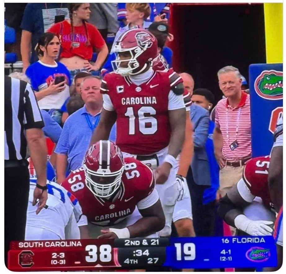 Maybe the camera caught Florida AD Scott Stricklin at an awkward moment but I can think of one Athletic Director who was probably NOT smiling at 38&ndash;19 like the rest of UF alumni.

The receipts are starting to arrive on Fernando Lovo  flovom ! I