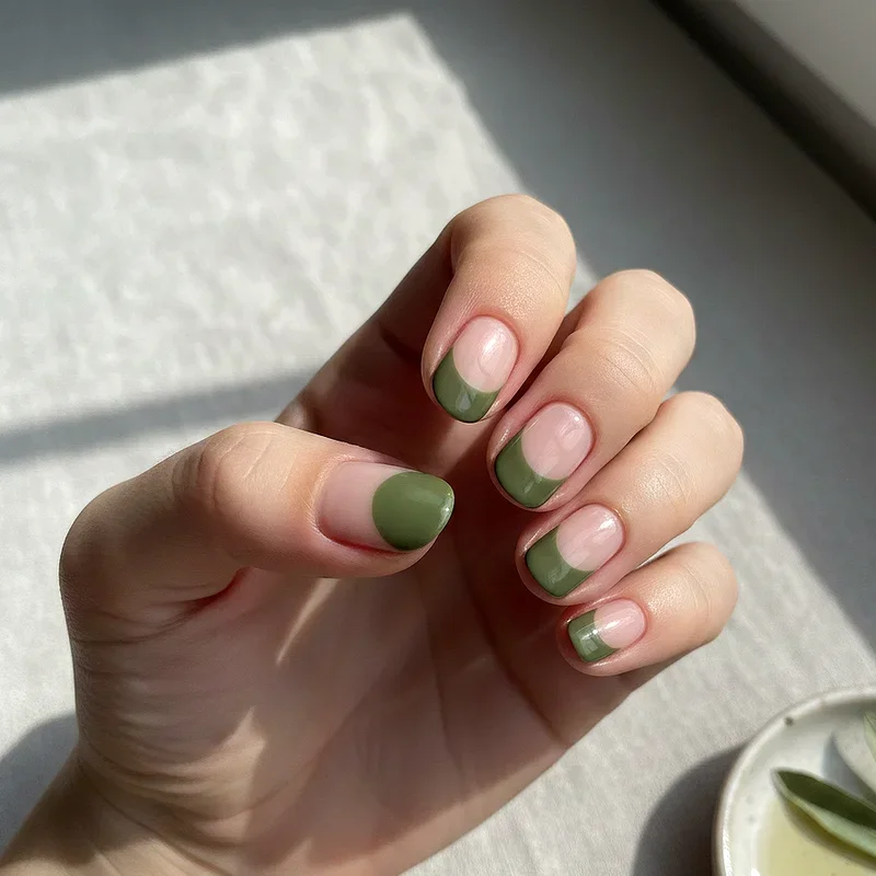 Olive Green Nail Ideas