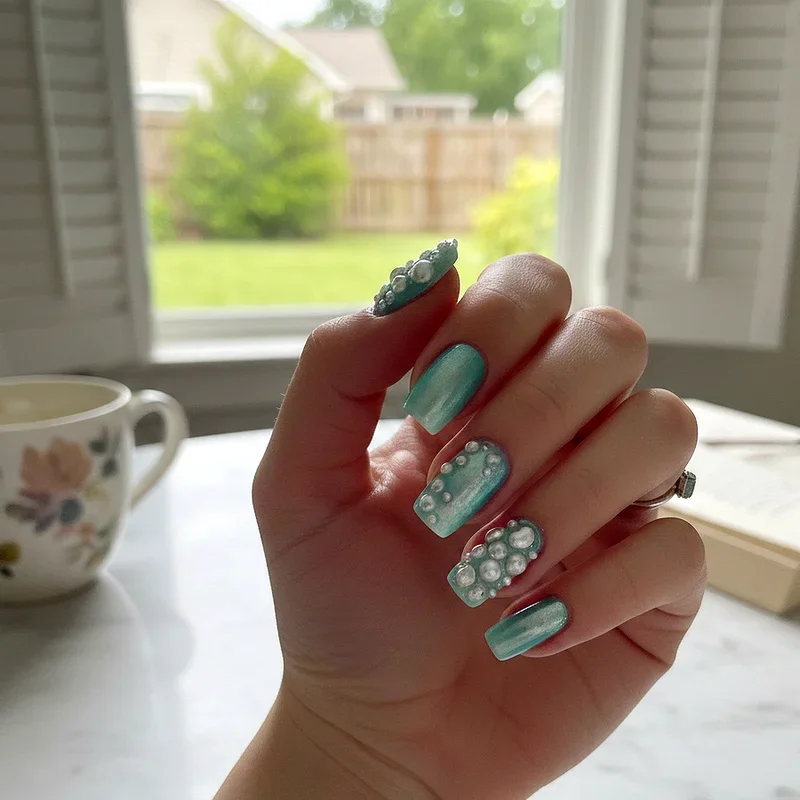 Aquamarine Nail Ideas
