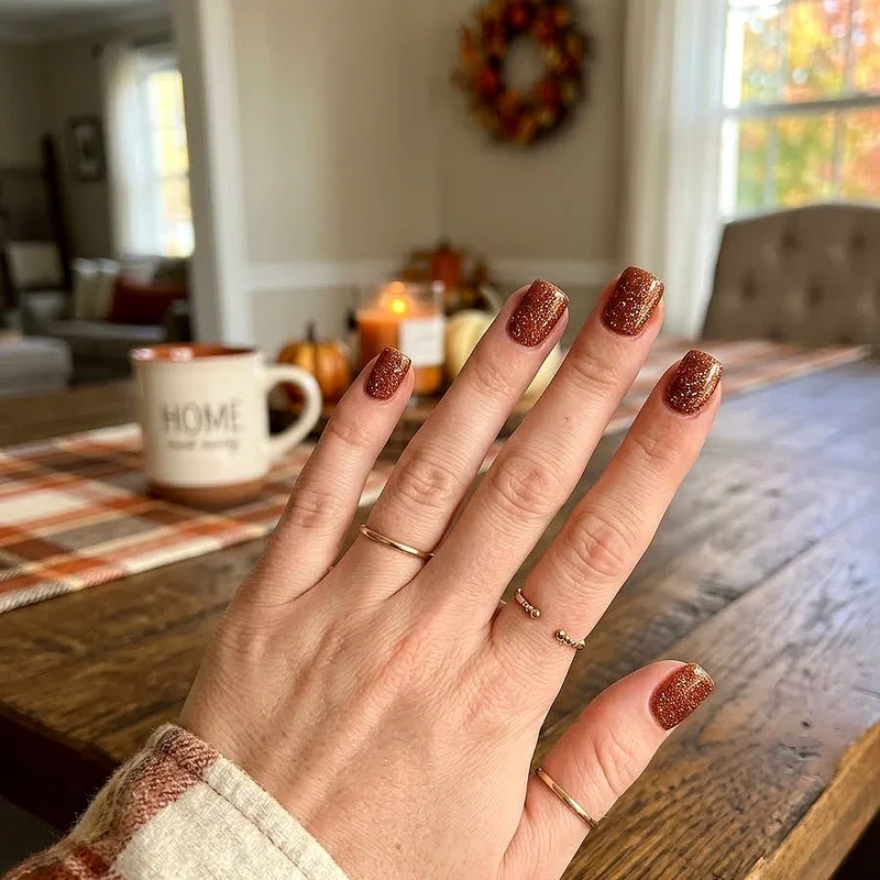 Short Square Fall Nail Ideas