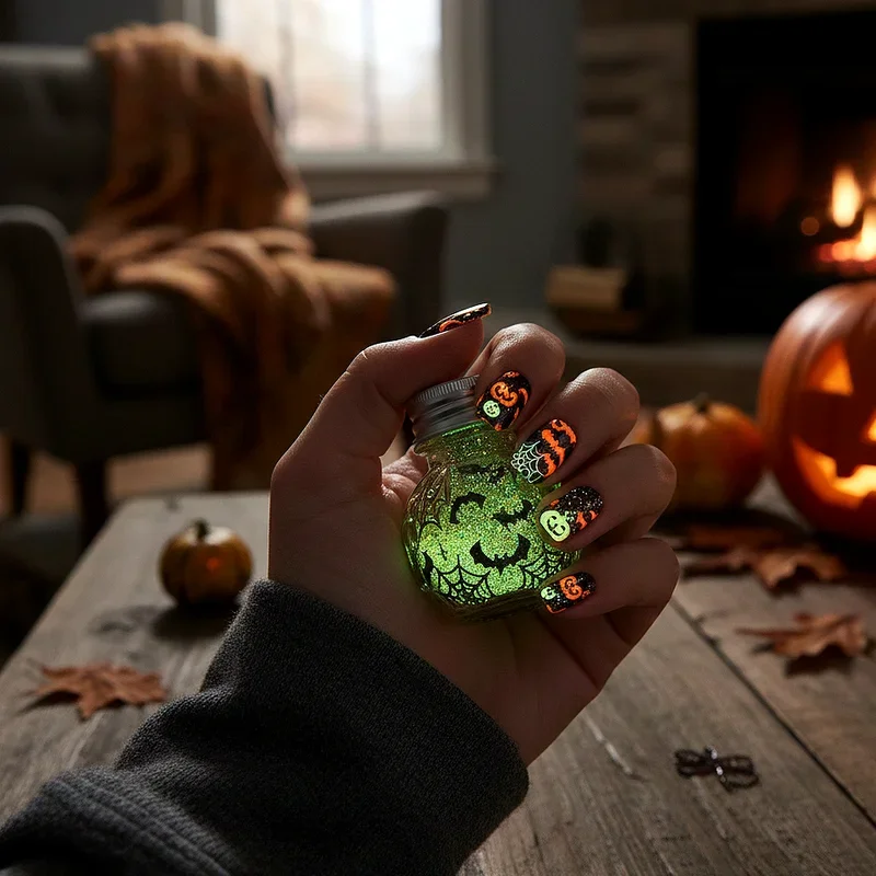 Halloween Dip Nail Ideas