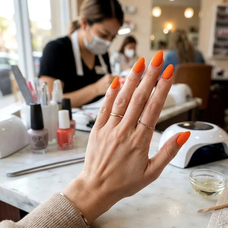 Bright Orange Nail Ideas